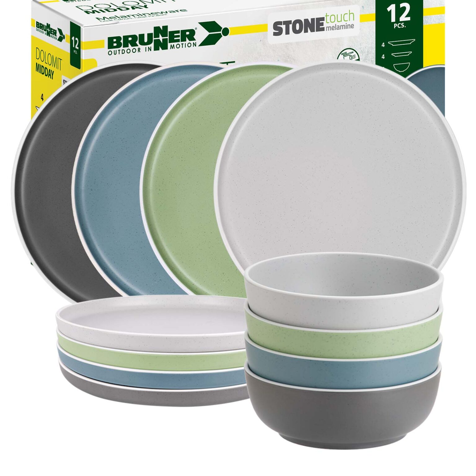 Melamine Camping Tableware Set For 4 People Harmony 16 Pieces 4 - View #11